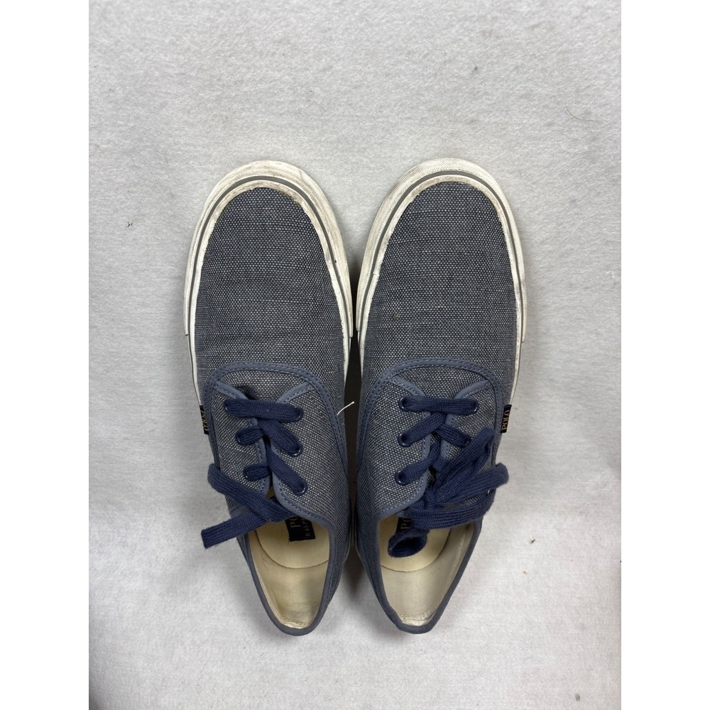 Polo Ralph Lauren Mens Canvas Sneakers Size 13 Blue Lace-Up Casual Shoes